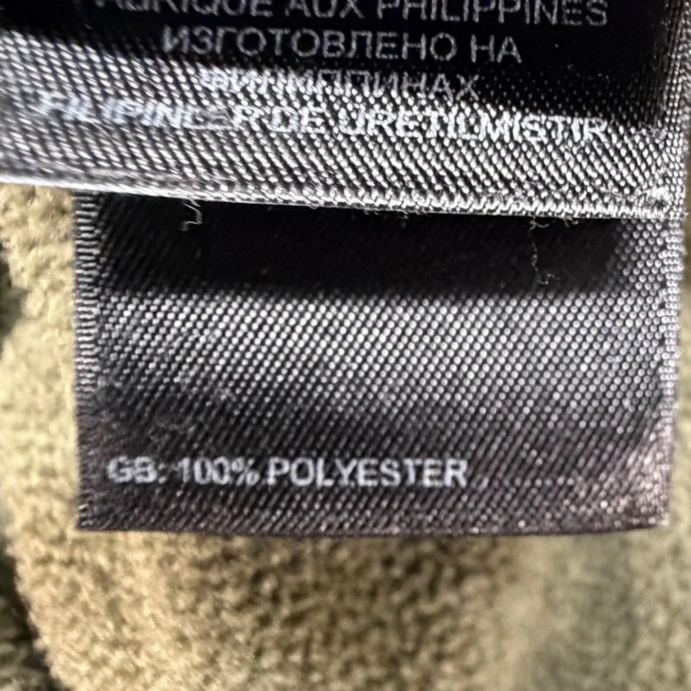 The North Face Polartec 1/4 Zip Fleece Pullover Mens XL Olive Green